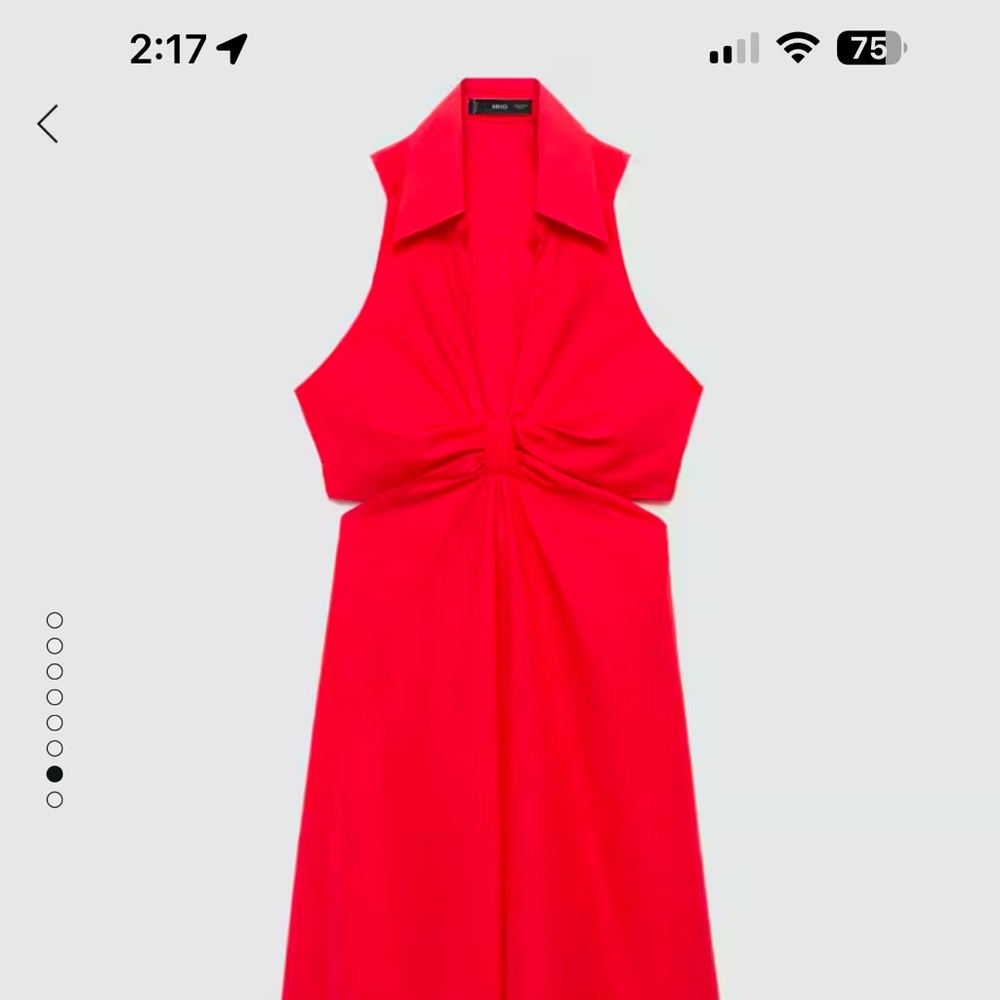 Red Sleeveless Cutout Dress